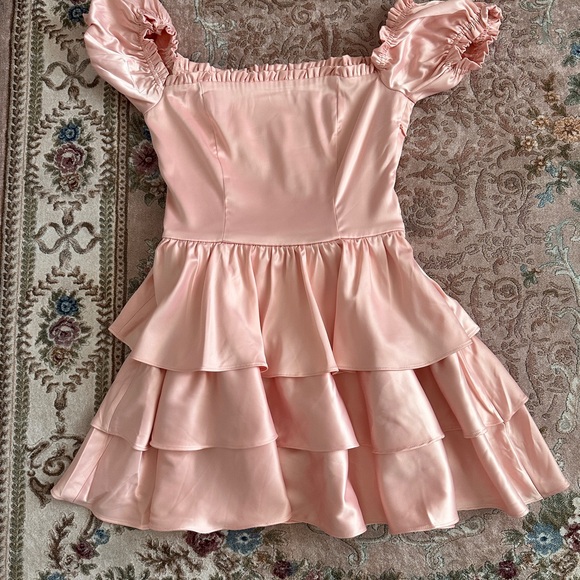 Love Annette Pink Ruffled Mini Dress - Picture 1 of 4
